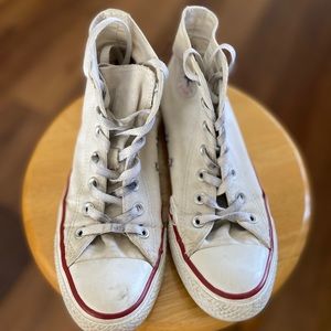 Gently Used White Converse All Star,